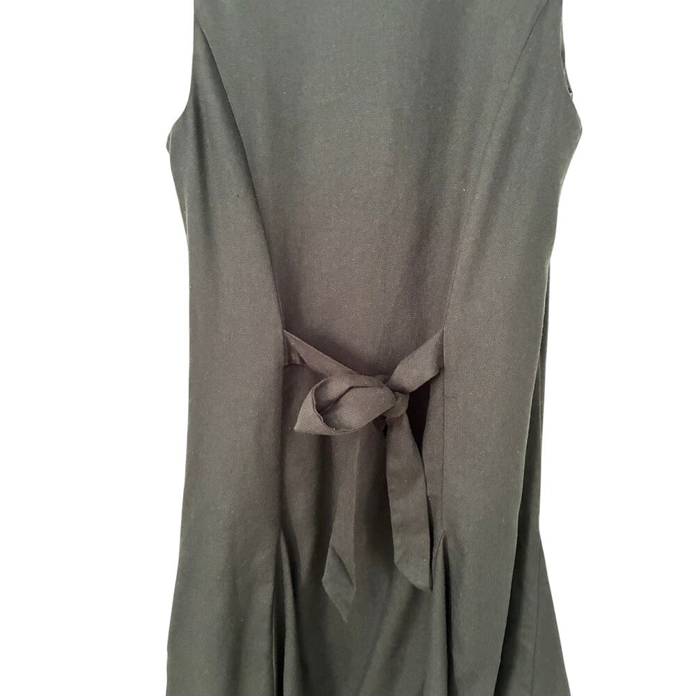 Monteau Black Sleeveless Button Front Dress Flirty Skirt Bottom 90's Size S - Picture 9 of 11